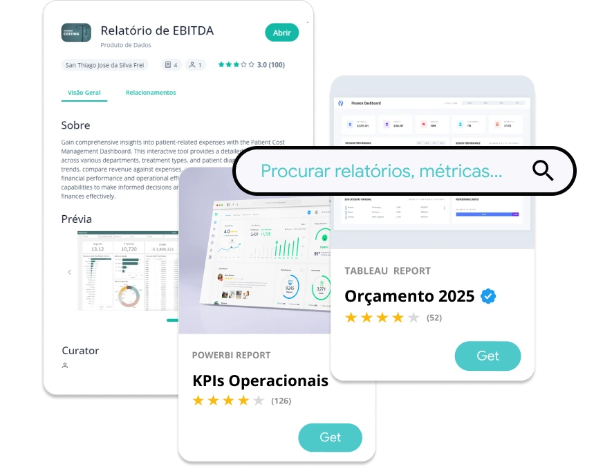 Funcionalidade Genuz - Captura de tela do Catálogo de Analytics